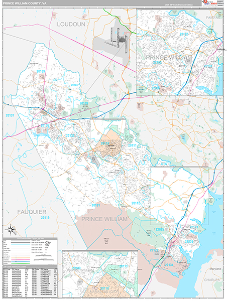 Prince William County, VA Wall Map